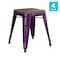 Flash Furniture 4 " Purple Metal Stool with Wood Seat, PK4 ET-BT3503-18-PR-WD-GG - alternate 6
